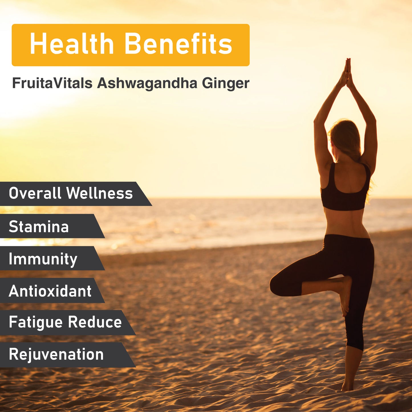 Sea Moss, Black Seed Oil, Ashwagandha, Ginger & FruitaVitals Fruits Supplements Combo (Pack of 2)
