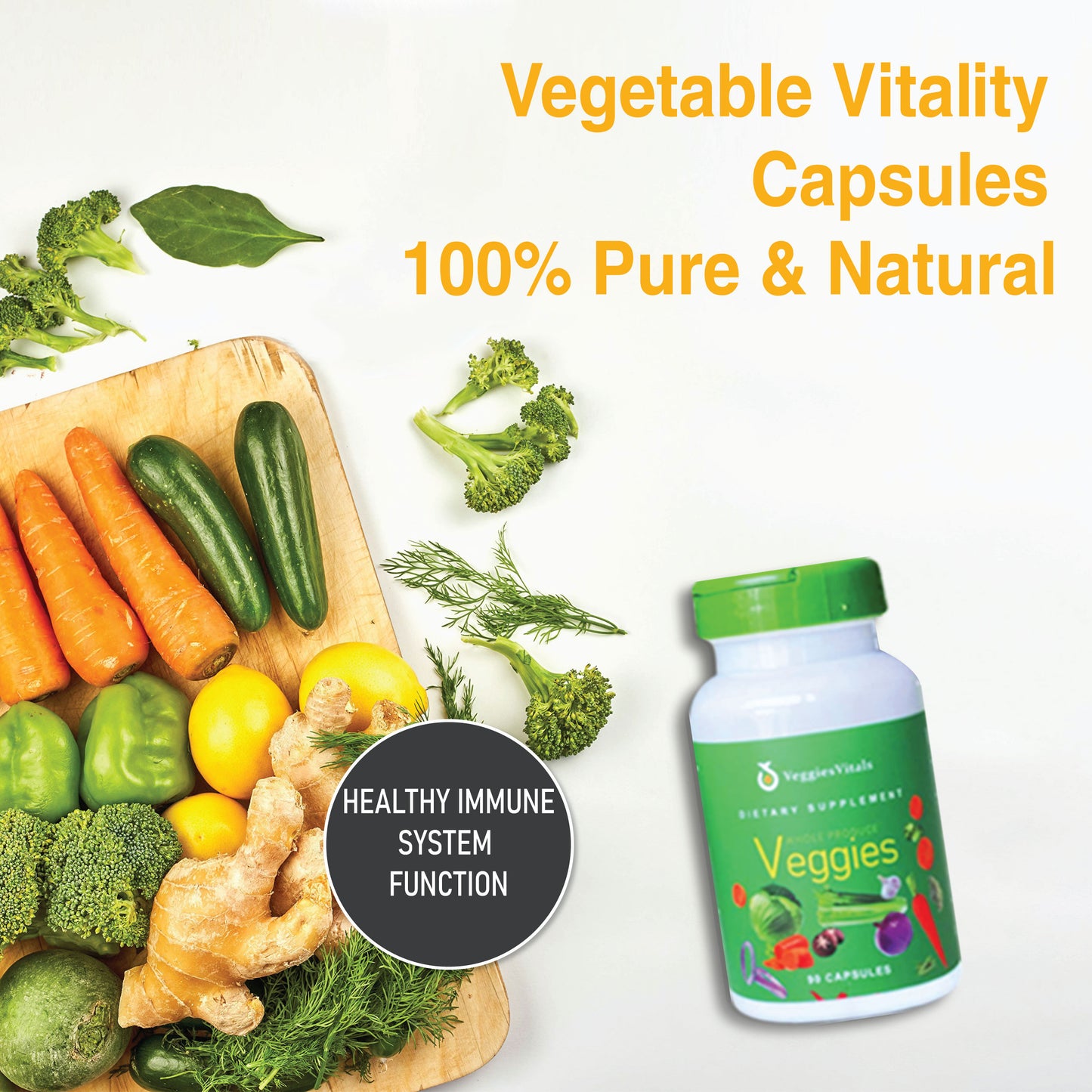 Sea Moss Ashwagandha Ginger & Veggies Vitals Supplement Pack of 2