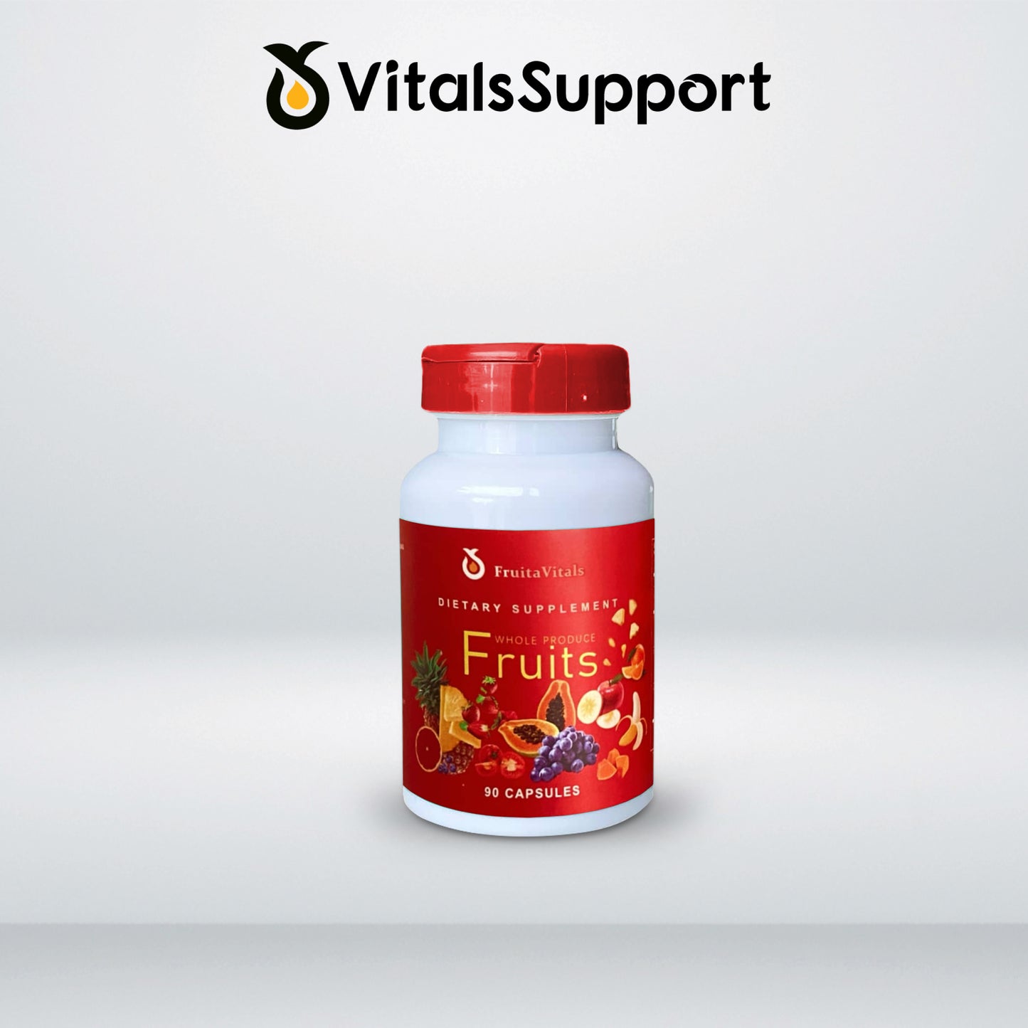 FruitaVitals Whole Produce Fruits Capsules – Daily Fruit-Based Supplement – 90 Capsules