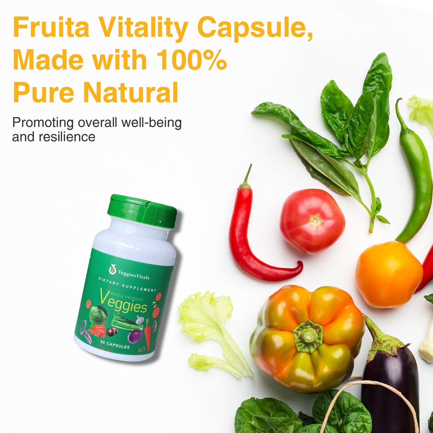 Fruita Vitality Capsules Package Price for 3 Sea Moss, Veggies & Fruits
