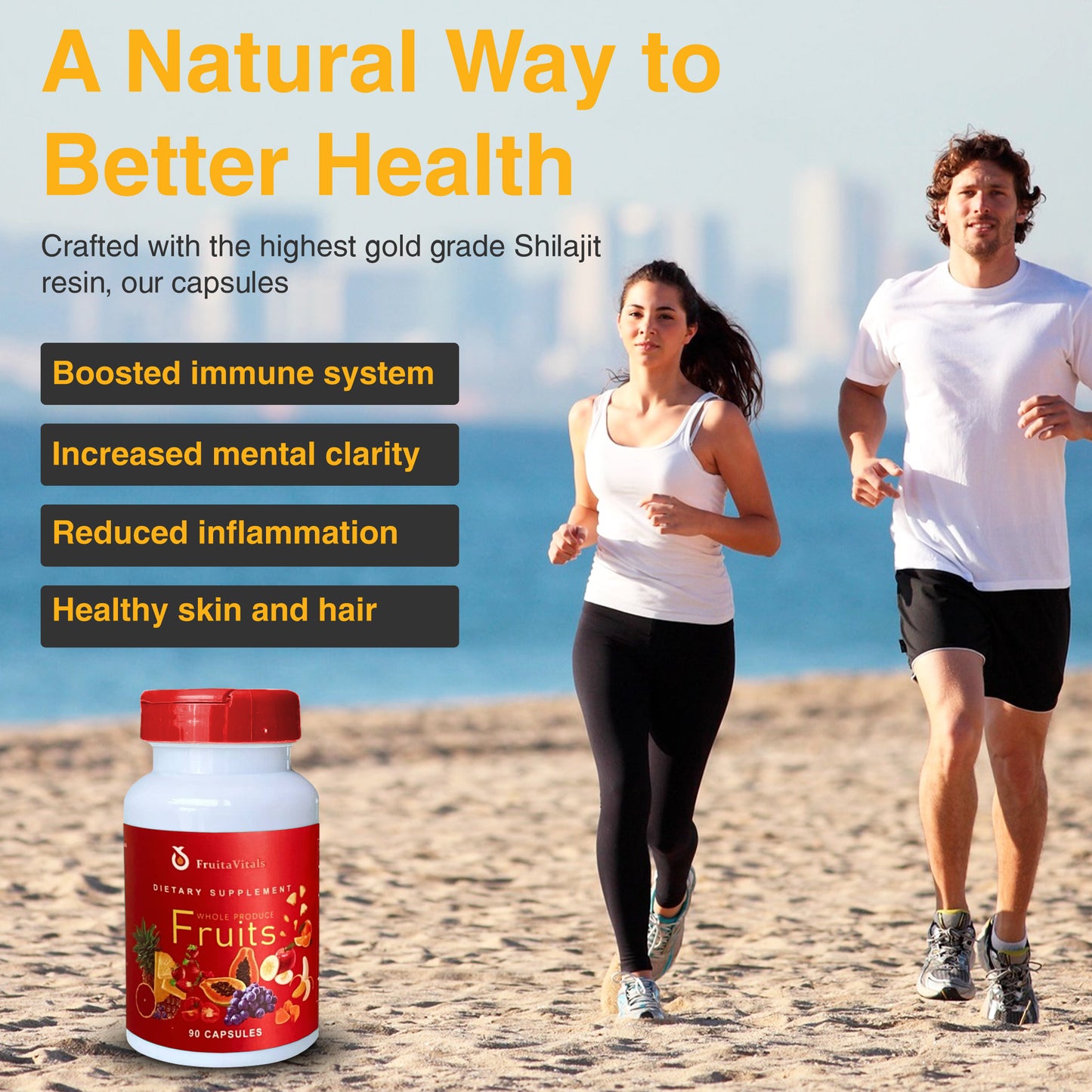 FruitaVitals Whole Produce Fruits Capsules – Daily Fruit-Based Supplement – 90 Capsules