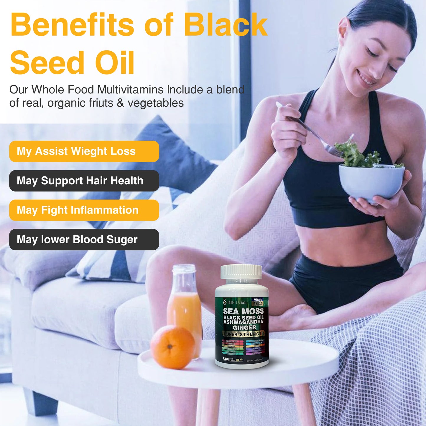 Fruita Vitality Capsules Package Price for 3 Sea Moss, Veggies & Fruits