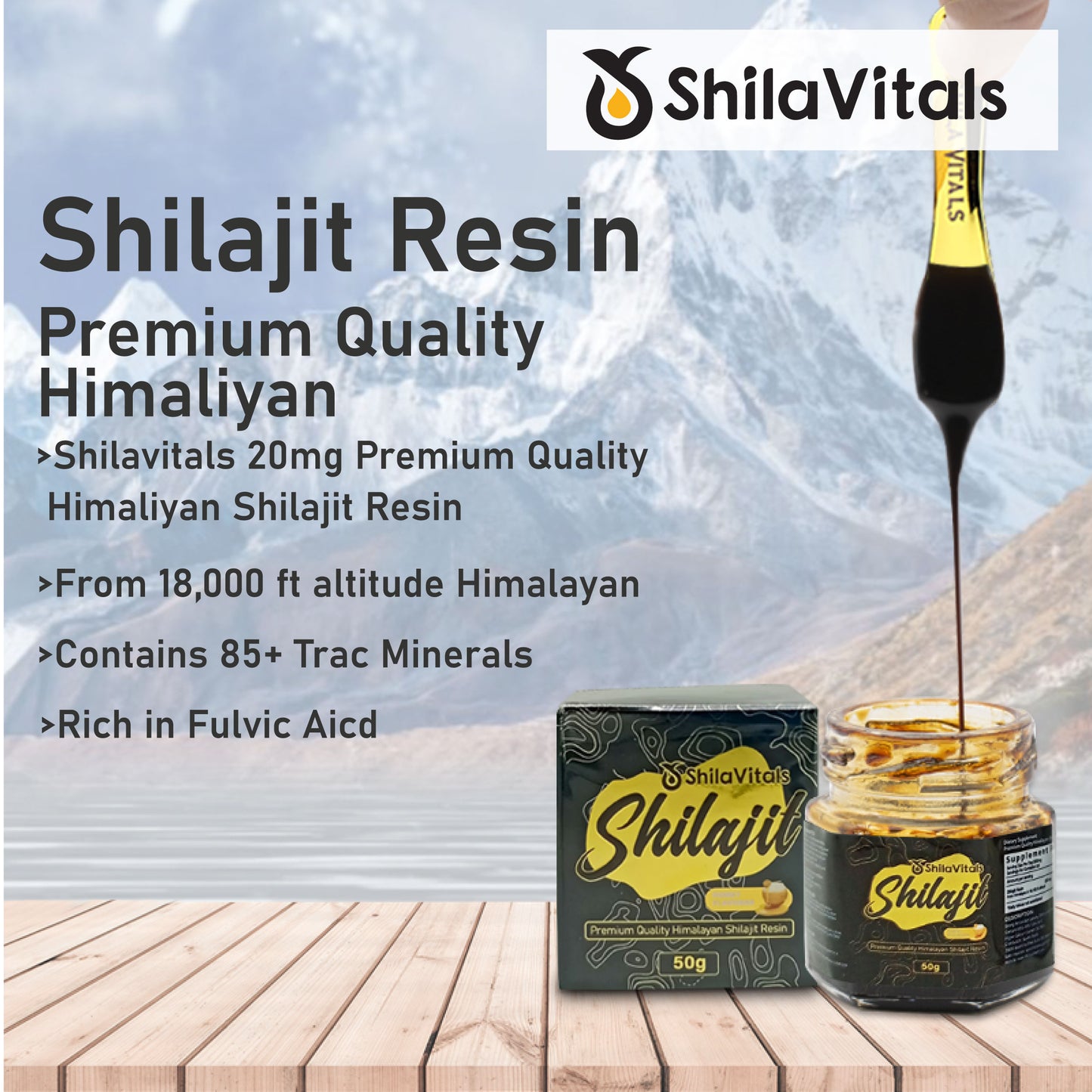 Premium Quality Himalayan Shilajit Resin Delicious Honey Flavour