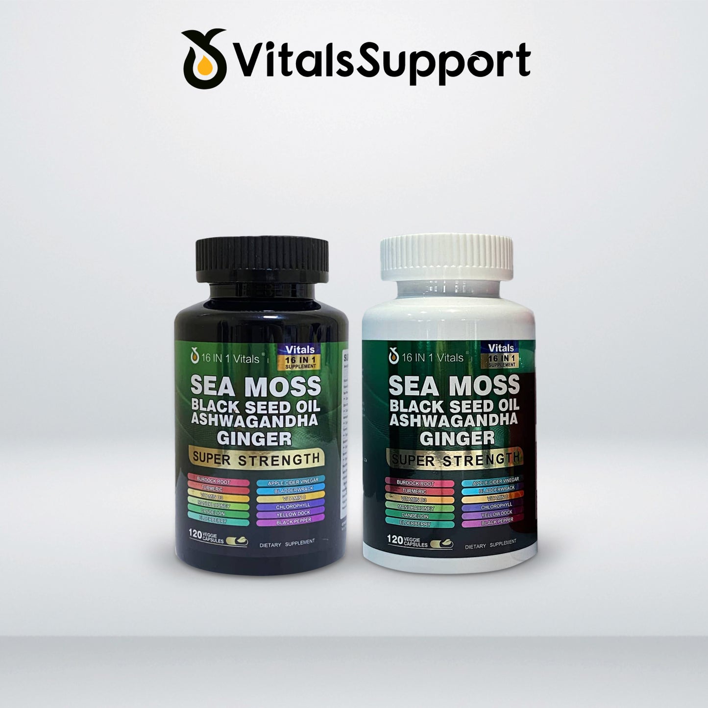 Sea Moss, Black Seed Oil Ashwaganda Ginger (Pack of 2)