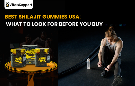 "Organic Shilajit Gummies for daily energy - Vitals Support Supplement"