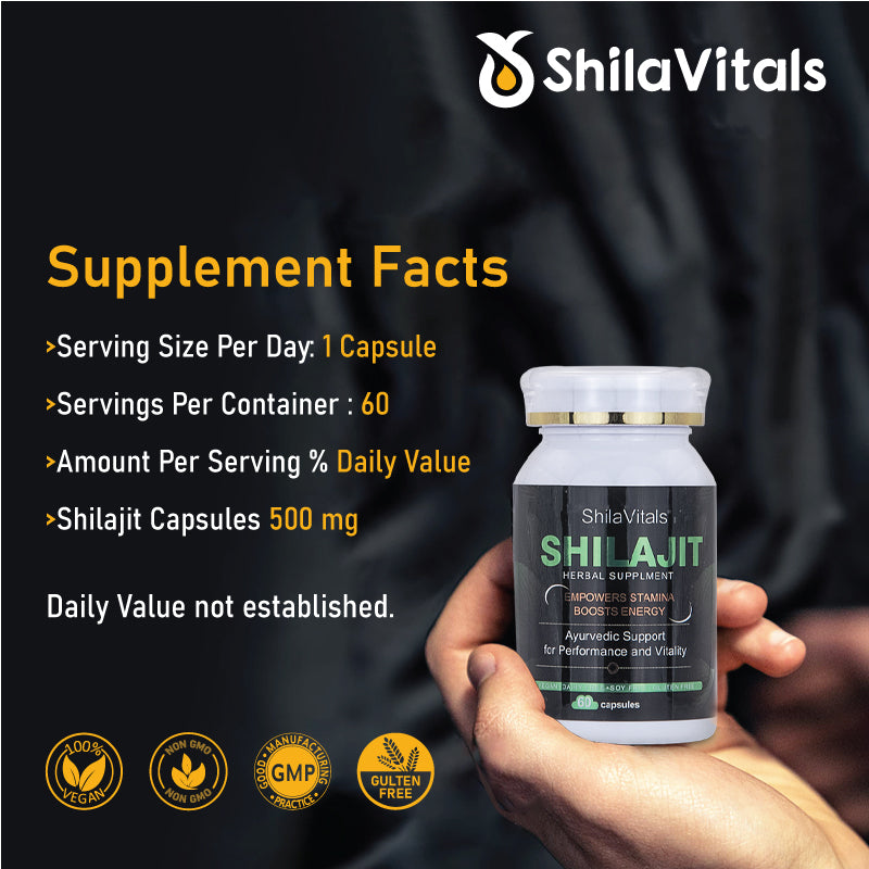 ShilaVitals Himalayan Shilajit Capsules for Men Vitality