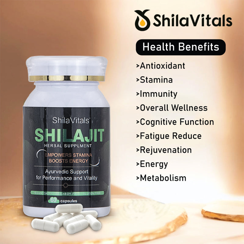 ShilaVitals Himalayan Shilajit Capsules for Men Vitality